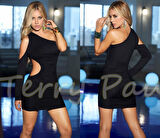 B100756 Özel Kesim Mini Elbise