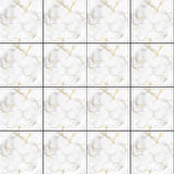 Decohandy  Pvc Yer Karosu 30x30cm 4'lü Paket - Mermer Desenli Beyaz  0,36m2
