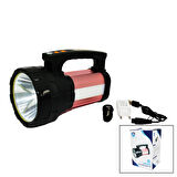 2in1 15w Cob Led - 28led Şarjlı El Feneri - Projektör1000mt- Powerbank - Su Geçirmez