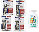 Köpek Kuzu Etli Konserve Yaş Mama 415 GR X 4 Adet + Köpekleriniz için Kalcivit D Vitamini 60 Tablet