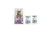 Kedi Maması 2 Kg Somonlu Kısırlaştırılmış Somon Pirinçli + Kedi Konserve Somonlu 415 gr X 2 Adet