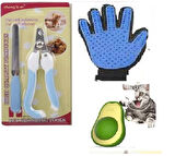 KEDİLER İÇİN TIRNAK MAKASI , TÜY TOPLAMA ELDİVENİ VE AVOKADO CATNİP KEDİ YALAMA OYUNCAĞI