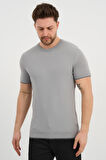 ALEXANDERGARDI Bisiklet Yaka Kolları Şeritli Triko T-shirt (1243)