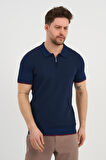 ALEXANDERGARDI Erkek Polo Yaka Fermuarlı Triko T-shirt (AG-50025)