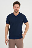 ALEXANDERGARDI Erkek Polo Yaka Fermuarlı Triko T-shirt (AG-50025)
