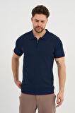 ALEXANDERGARDI Erkek Polo Yaka Fermuarlı Triko T-shirt (AG-50025)
