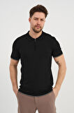 ALEXANDERGARDI Erkek Polo Yaka Fermuarlı Triko T-shirt (AG-50025)