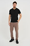 ALEXANDERGARDI Erkek Polo Yaka Fermuarlı Triko T-shirt (AG-50025)