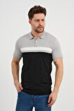 ALEXANDERGARDI Polo Yaka Düğmeli Renk Bloklu Triko T-shirt