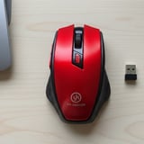 BUFFER Kırmızı Renkli Baş Parmak Destekli Ergonomik Sessiz Kablosuz Mouse – USB Alıcılı, Ofis ve Oyun İçin Konforlu Bilgisayar Faresi MS6300