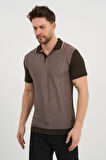 ALEXANDERGARDI POLO YAKA t-shirt, KAHVERENGİ (AG504602)