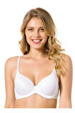 9600-b - Beyaz - Soft Micro Battal Sütyen -