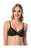 9600 Siyah - Pufidik Kaplı Desteksiz Sütyen -
