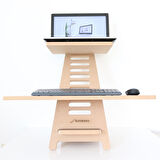 Hanwood Ayakta Çalışma Standı - Laptop Standı - Notebook Standı - Ahşap - AGBS