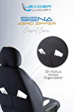 Toyota Yaris 2008-2011 Uyumlu Lüx Yarı Deri Oto Koltuk Kılıfı Ön Arka Takım Yeni Siena BEJ SİYAH