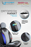 Seat Leon SC Style Uyumlu Lüx Yarı Deri Oto Koltuk Kılıfı Ön Arka Takım Yeni Siena FÜME