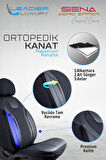 Volkswagen Golf Mk 6 2008-2012 Uyumlu Lüx Yarı Deri Oto Koltuk Kılıfı Ön Arka Takım Yeni Siena SİYAH MAVİ
