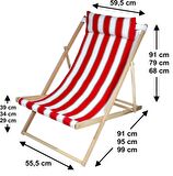Ahşap Katlanır Şezlong Bahçe/balkon/teras/plaj 3 Kademe Ayarlı Balıkçı Tv Koltuğu Şezlong Kırmızı