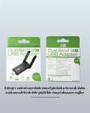 Yüksek Hızlı 1200 Mbps Çift Bant USB WiFi Adaptör – Güçlü Sinyal Geniş Uy