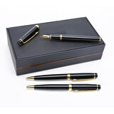 Scrikss Marka Siyah Altın 3 lü Kalem Seti