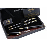 Scrikss Marka Siyah Altın 3 lü Kalem Seti