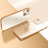 Northcity iPhone 13 6.1" Şeffaf Renkli Kenar Silikon Kılıf - Sararma Yapmaz Kamera Korumalı