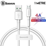 Northcity 4A Hızlı Micro USB Şarj Kablosu – 20W VOOC Destekli 1 Metre Beyaz