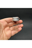 10 ADET 20 CC METAL KAPAKLI CAM KAVANOZ - 20 ML METAL KAPAKLI CAM KAVANOZ - MİNİK KAVANOZ 30x50 MM