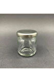 10 ADET 40 CC CAM KAVANOZ - METAL KAPAKLI - 40 ML CAM KAVANOZ