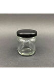 10 ADET 40 CC CAM KAVANOZ - METAL KAPAKLI - 40 ML CAM KAVANOZ