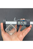 10 ADET 40 CC KARE KAVANOZ - 40 ML KÖŞELİ TİP CAM KAVANOZ - METAL KAPAKLI