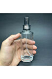 100 CC OVAL MODEL CAM PARFÜM KOLONYA ŞİŞESİ - 100 ML LÜX SPREYLİ PARFÜM , KOLONYA ŞİŞESİ