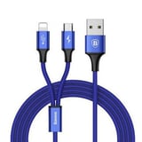 Northcity Rapid 2in1 iPhone+ Micro USB 3.0A Şarj Kablo 120cm - Hızlı ve Çoklu Cihaz Şarjı