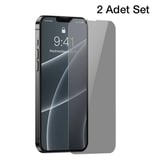 Northcity Gizlilik Camı iPhone 13 Mini - 28° Privacy Hayalet Ekran Koruyucu 2'li Set