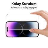 Northcity iPhone 15 Pro Full HD Tempered Cam Ekran Koruyucu - 9H Sertlik, Ultra İnce 0.3mm
