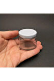 10 Adet 40 Cc Oval Cam Kavanoz - Metal Kapaklı - 40 ml Elips Kavanoz