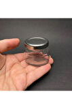 10 Adet 40 Cc Oval Cam Kavanoz - Metal Kapaklı - 40 ml Elips Kavanoz