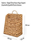 Valerio - Doğal Örme Hasır Kapı Sepeti Gazetelik Çiçeklik Posta Kutusu