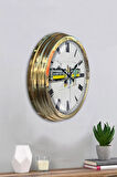 Hediyelik 40 Cm Gold Metal Moda Duvar Saati