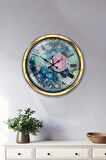 Hediyelik 40 Cm Gold Metal Deniz Duvar Saati