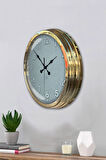 Hediyelik 40 Cm Gold Metal Klas Duvar Saati