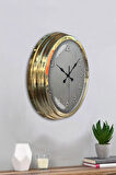 Hediyelik 40 Cm Gold Metal Klas Duvar Saati