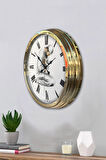 Hediye 40 Cm Gold Metal Ibadet Duvar Saati Clock