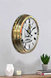 Hediye 40 Cm Gold Metal Ibadet Duvar Saati Clock