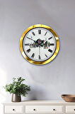 36 Cm Gold Metal Ayasofya Temalı Duvar Saati