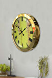 36 Cm Gold Metal Vintage Design Duvar Saati