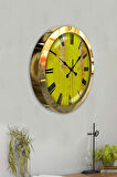 36 Cm Gold Metal Vintage Design Duvar Saati