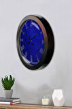 Hediyelik 36 Cm Siyah Metal Mor Duvar Saati