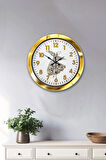 Hediyelik 36 Cm Gold Metal Mevlana Duvar Saati
