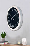Hediyelik 36 Cm Beyaz Metal Vintage Duvar Saati